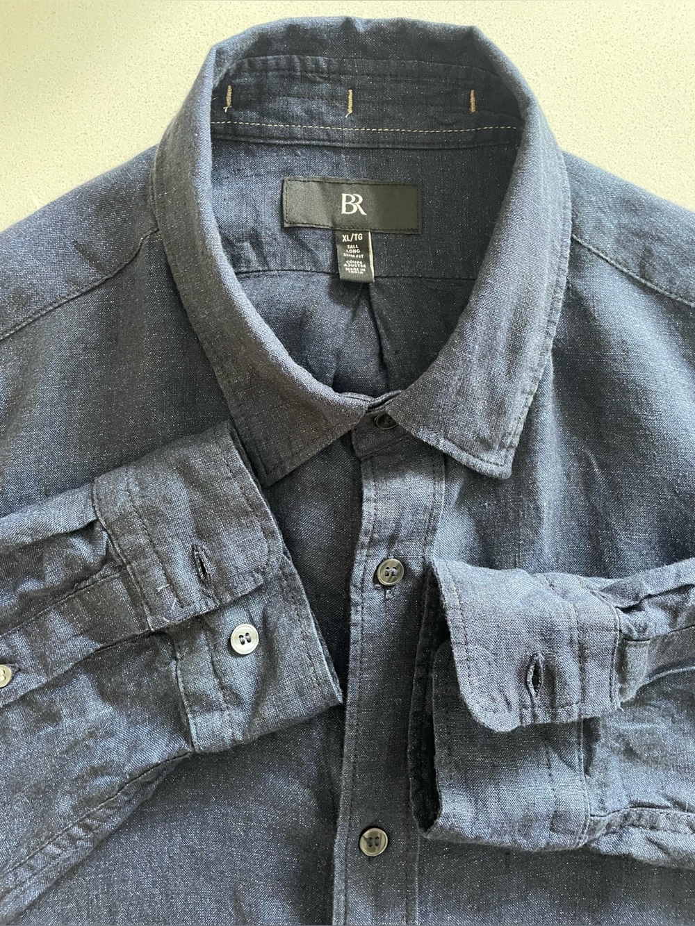 Banana Republic - all linen button up shirt Size XLT